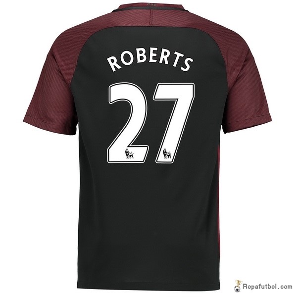 Camiseta Manchester City Replica Segunda Ropa Roberts 2016/17 Negro